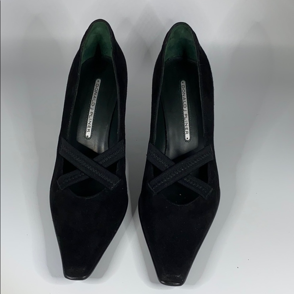 Donald J. Pliner black suede heels, US 7 1/2